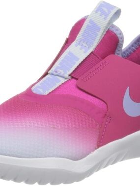 Nike Kids Pink and White Gradient Slip-On Sneakers